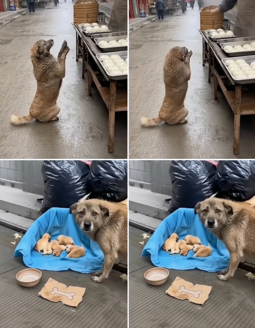 Stray Dog Stands on Hind Legs to Beg—What Happened Next Shocked Everyone