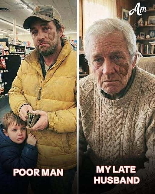 I Paid for a Poor Mans Groceries – and Noticed He Was a Carbon Copy of My Late Husband!