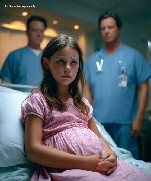 A 12-year-old girl with a big belly was brought to the hospital. When doctors realized what was inside, they were shocked.